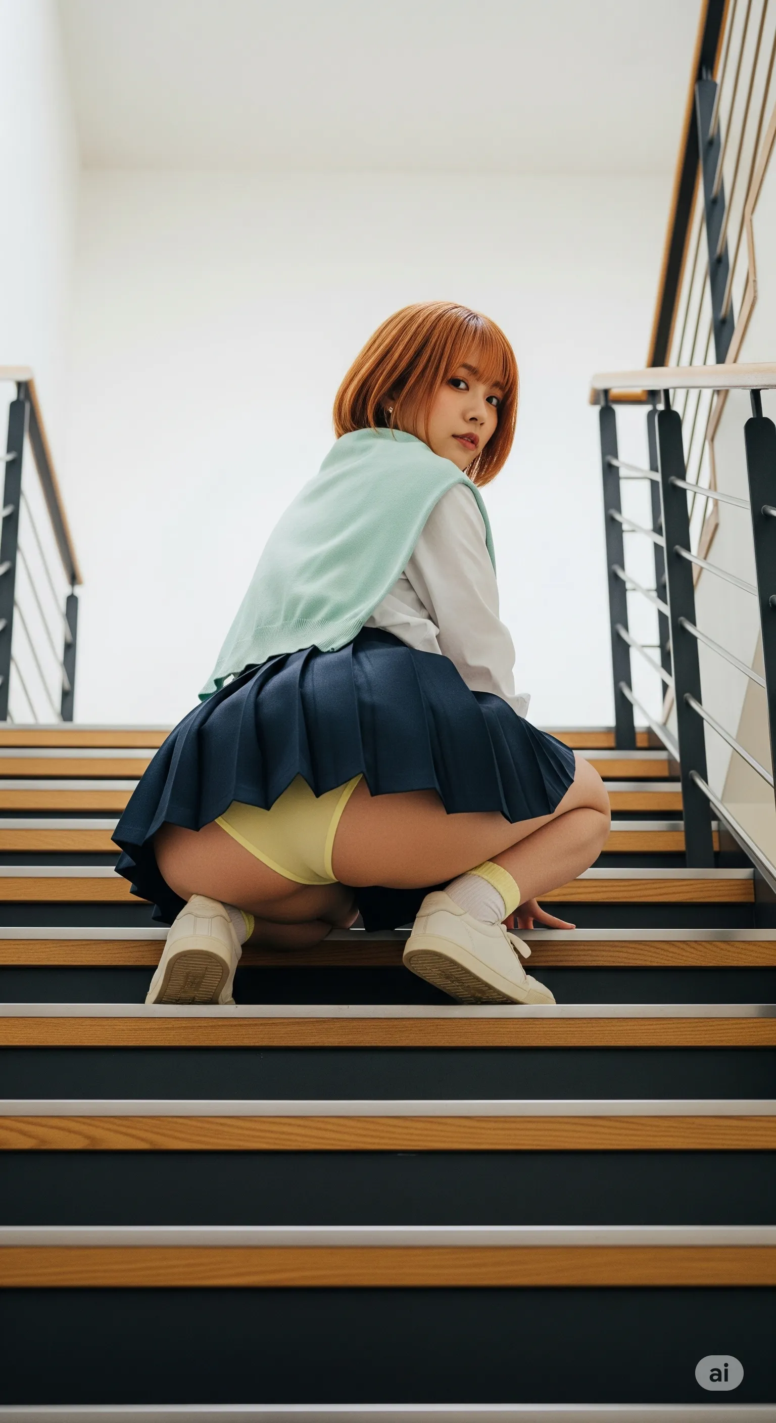 ミニスカ×バックで締める尻フェチカット