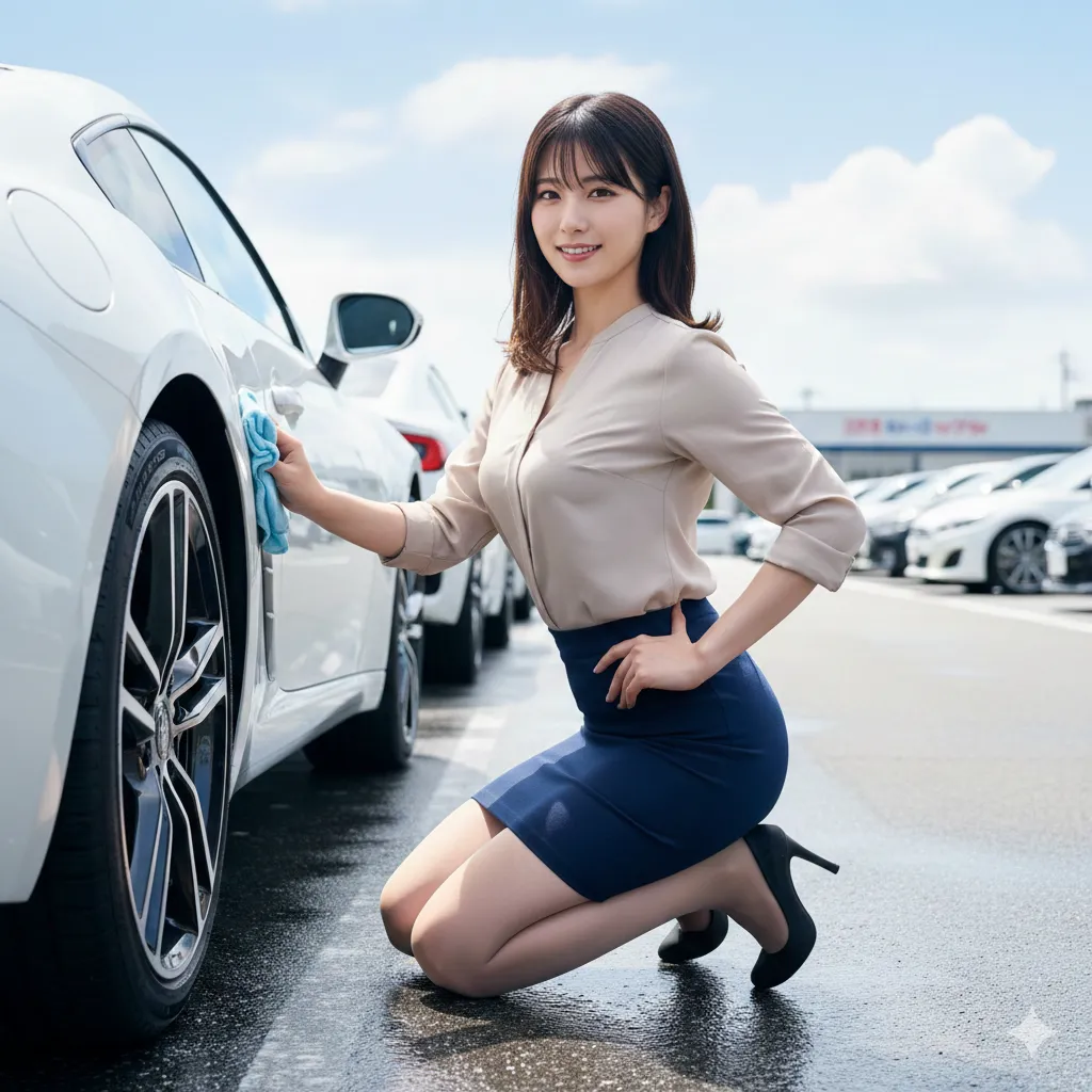 場内を歩くスタッフの、揺れるヒップとタイトな足元