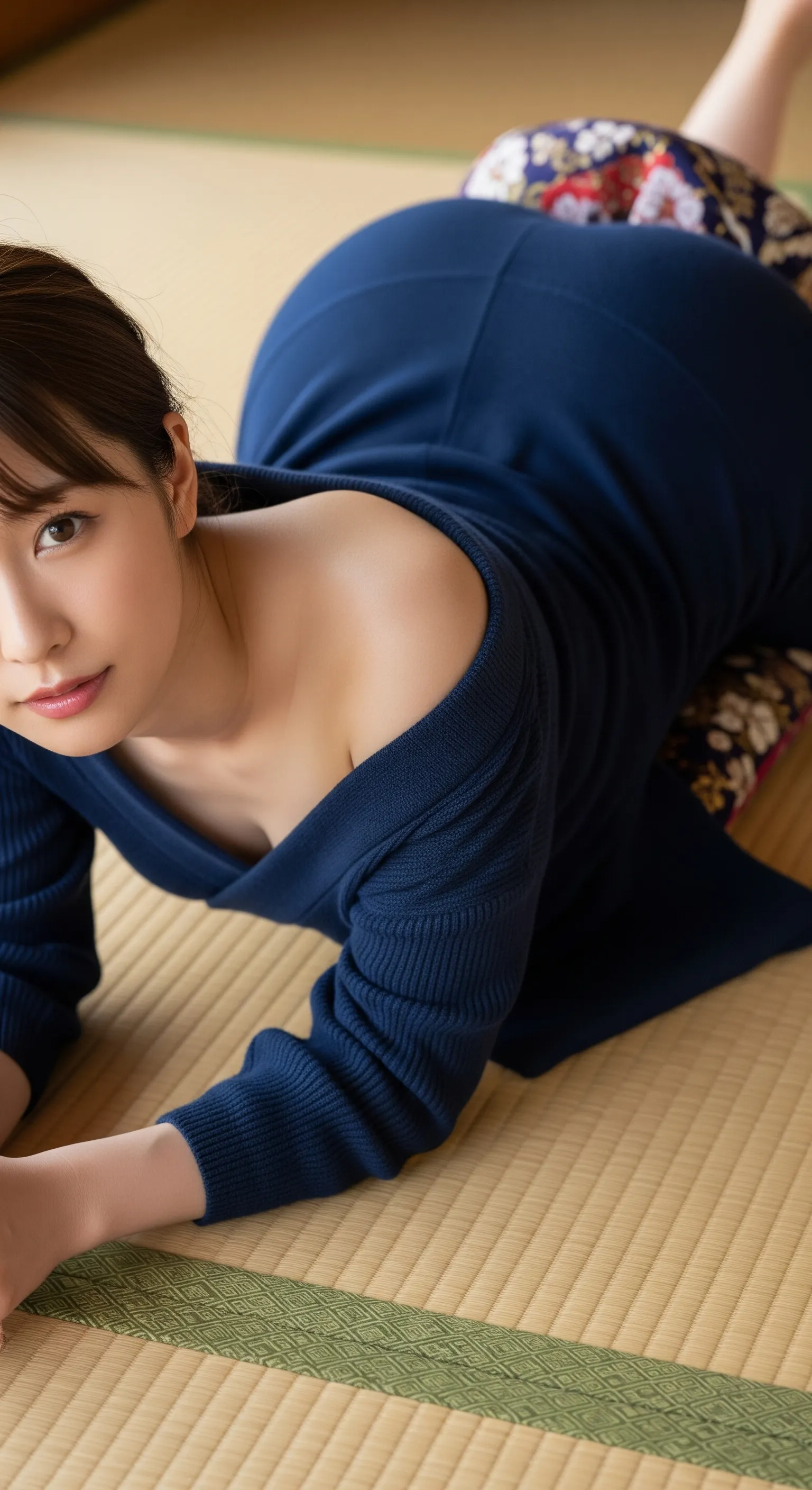 お尻の割れ目付近まで大胆にカットされた衣装の背徳感 エロ画像