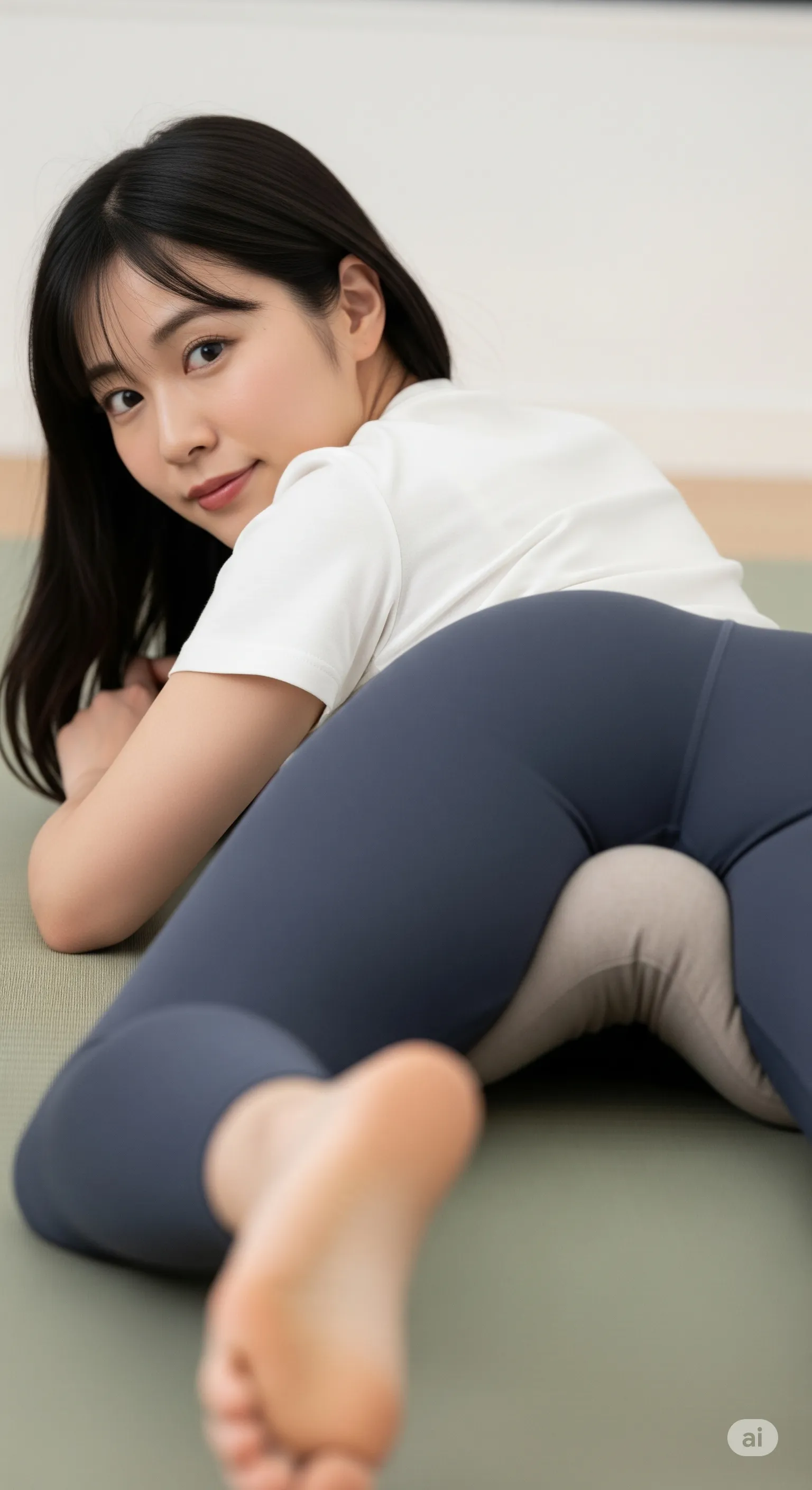 白いシーツではなく畳だからこそ映える健康的な肌色 エロ画像