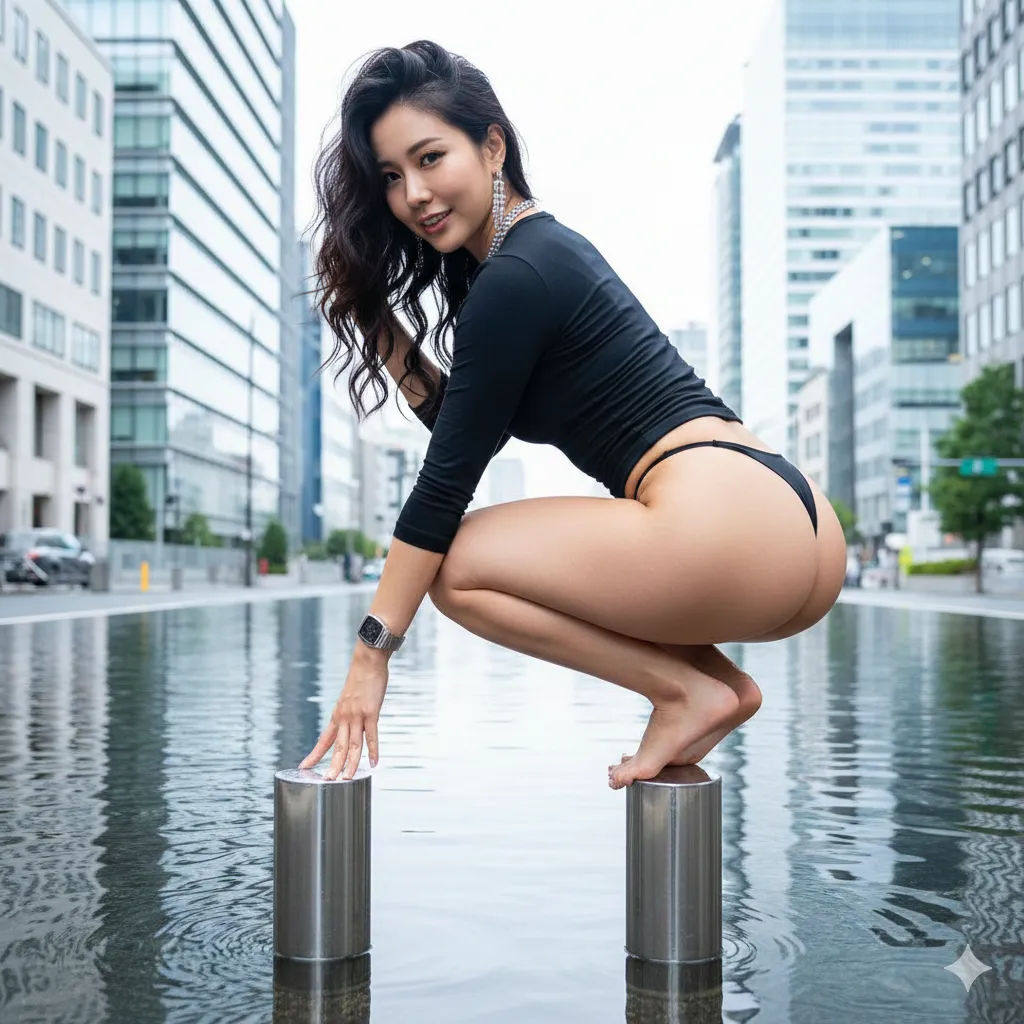 水上の女神による、撮影を締めくくる最高の美尻突き出しショット 高画質