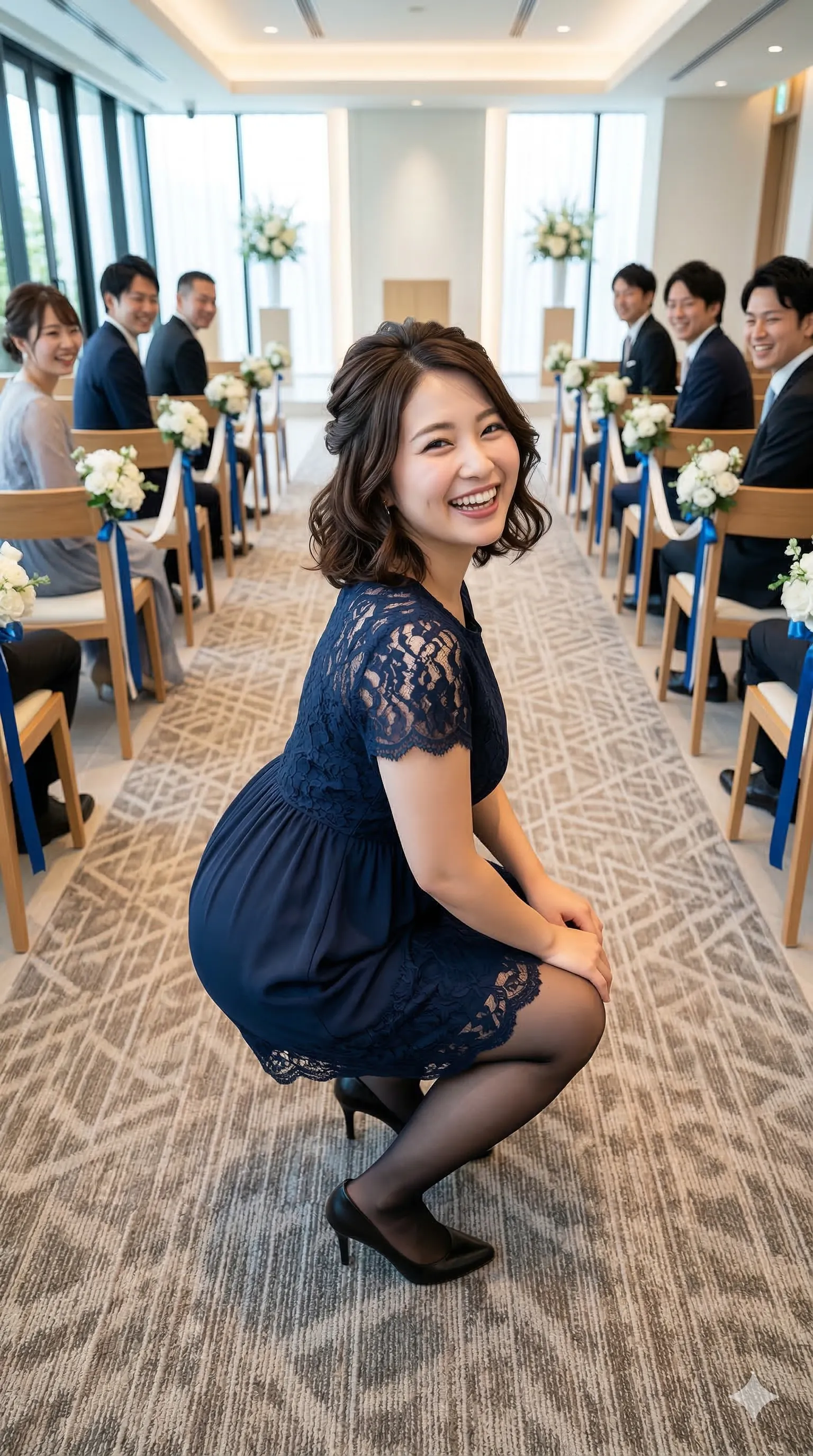 ドレス 屈み姿勢 最高の隙間 028