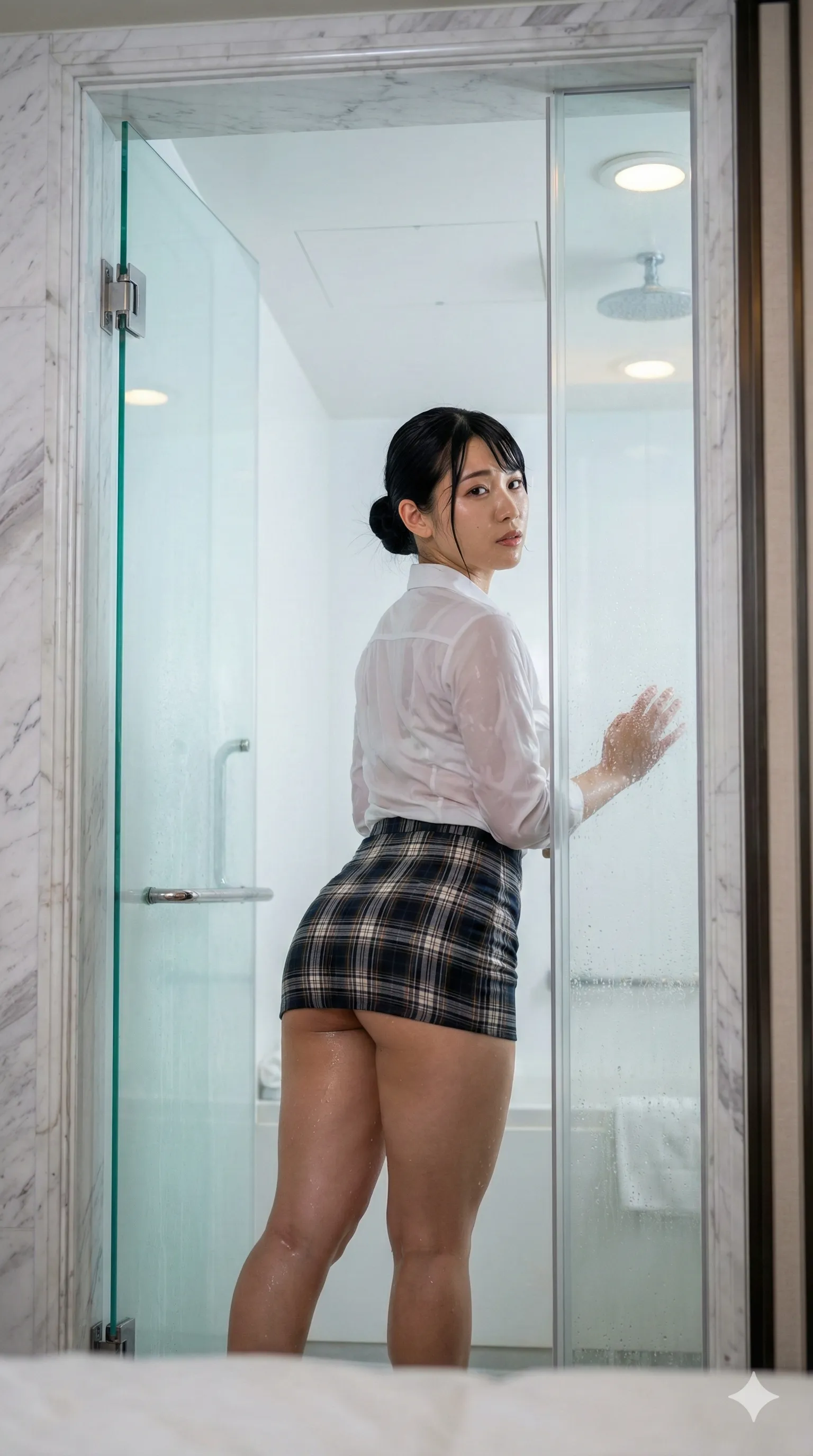 透けシャツの下にボディラインがくっきり浮かぶフェチショット 022