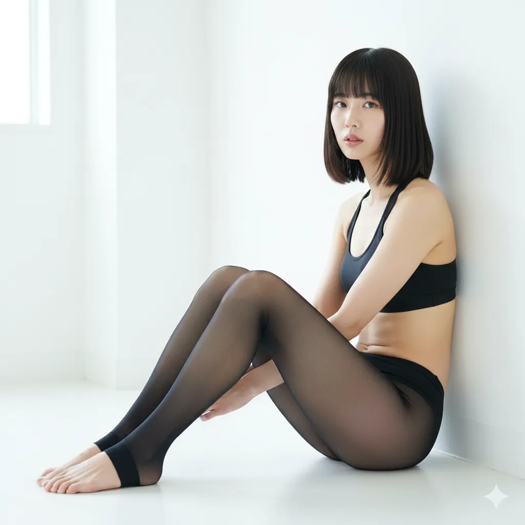 ヨガ美女レギンス尻フェチ画像｜太ももから流れる曲線グラビア