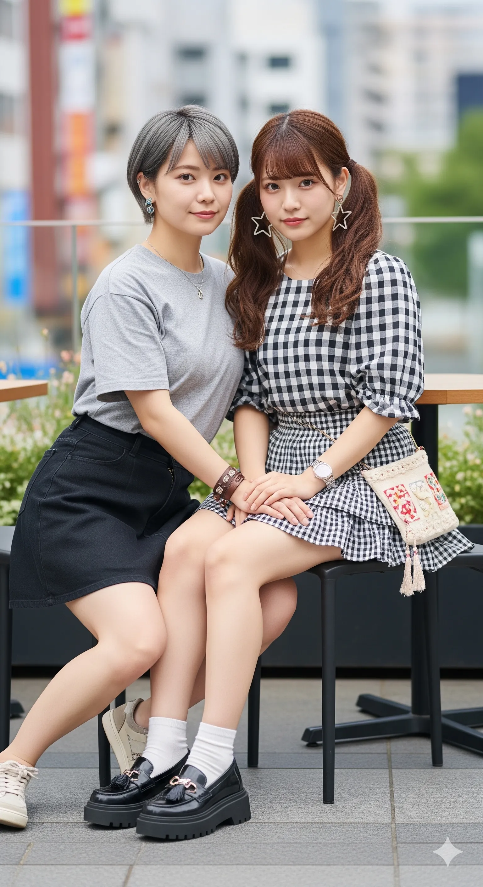 ミニスカートから覗く、20代前半ならではの瑞々しい美脚